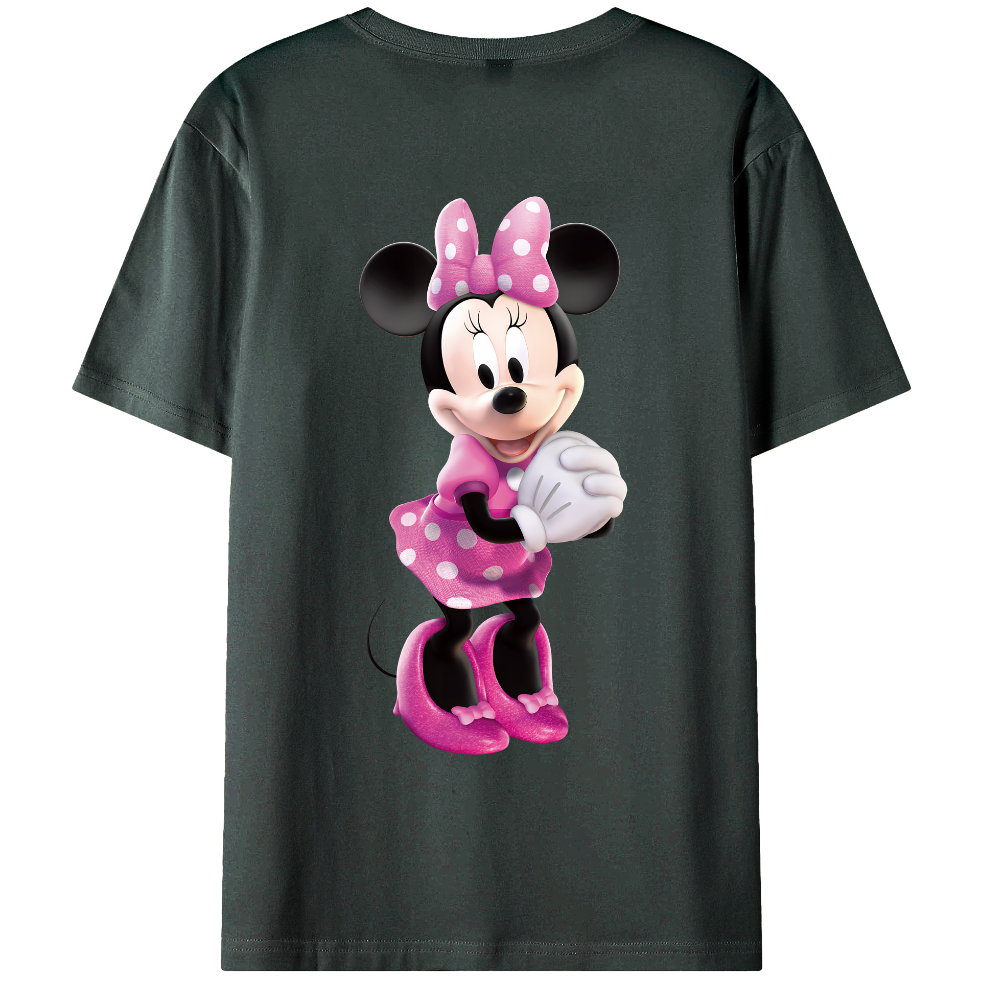 （画像用） ミッキーマウス Mickey Mouse 綿100％ メンズ半袖Tシャツ（バックプリント） 通気性
